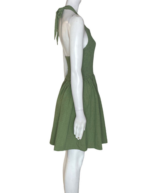 Vestido Girl All The Sun Halter Mini Verde - Talla S