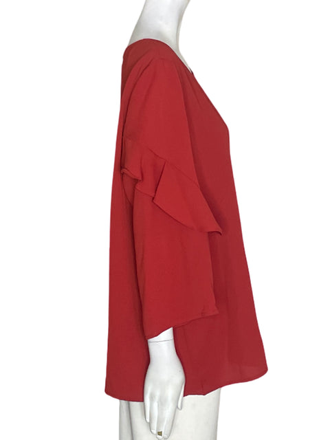 Blusa Alfani Ruchas Liso Rojo - Talla L