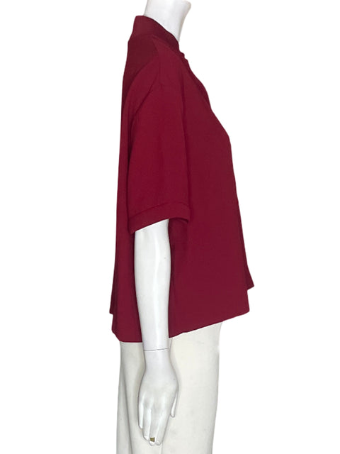 Blusa Zara Zipper Manga corta Rojo - Talla L