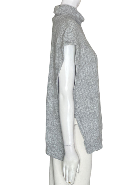 Blusa Tesoro Tps de Algodón Abierto Cuello alto Gris - Talla L
