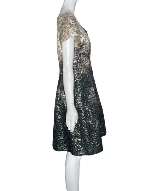 Vestido Theia Manga corta Cuello v Negro - Talla 10