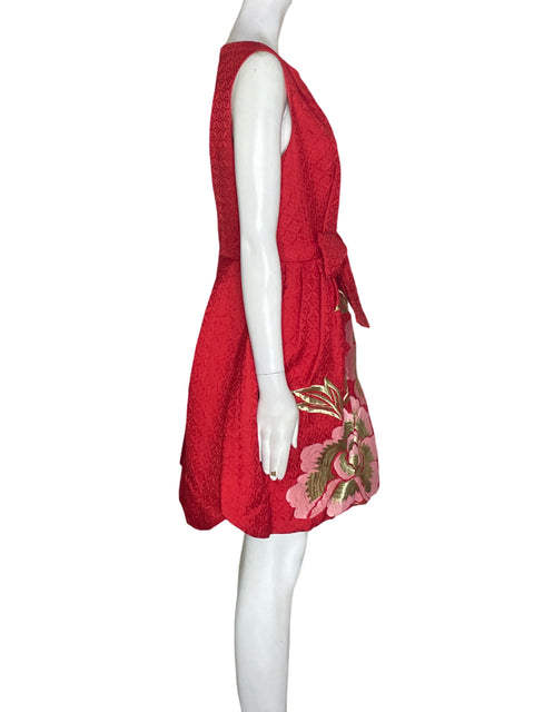Vestido Ted Baker Floral Sin mangas Rojo - Talla S