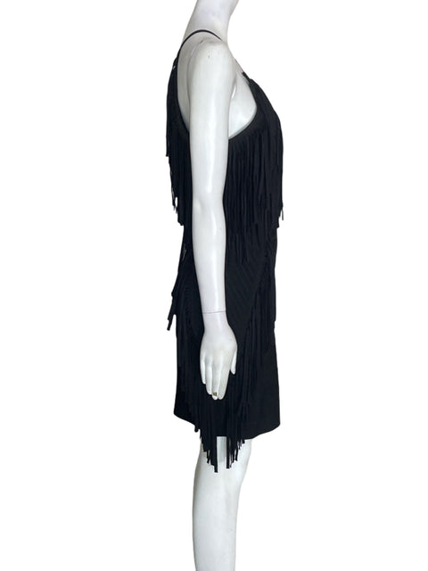 Vestido Alberto Makali Flecos Sin mangas Negro - Talla M