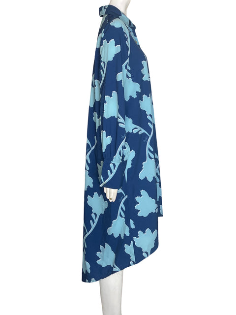 Vestido Lavi Estampado Asimétrico Azul - Talla S