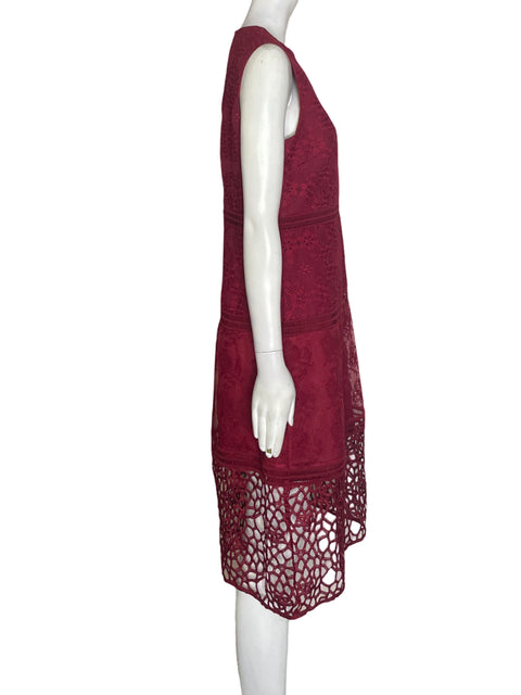 Vestido Zara Tejido Midi Rojo - Talla M
