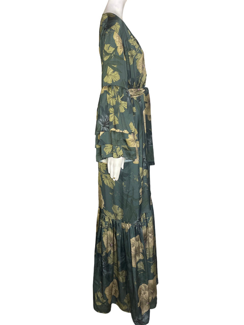 Vestido Sazzua Estampado Fajon Verde - Talla M