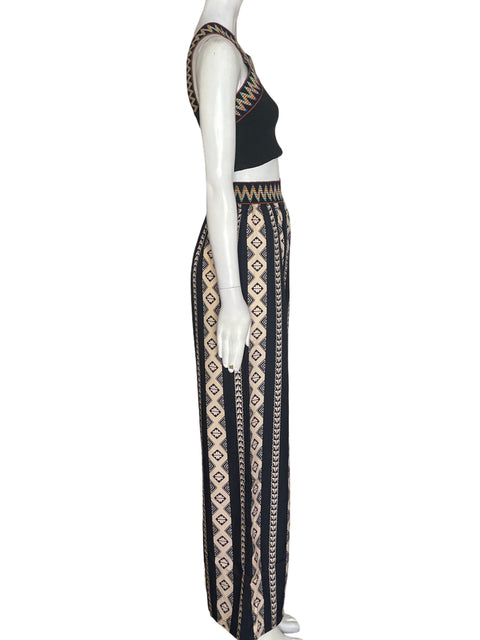 Conjunto Tesoro Tps Estampado Pantalón/blusa Marrón - Talla S