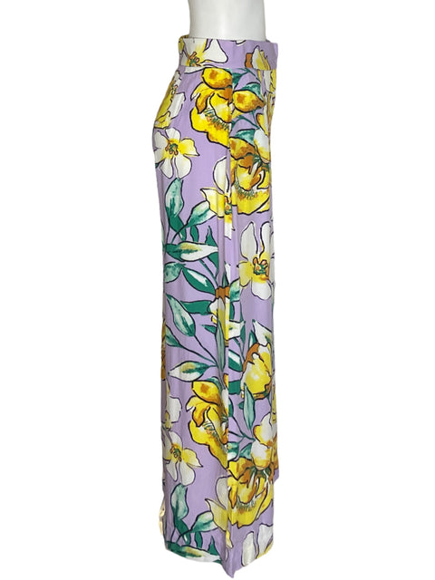 Pantalón Tesoro Tps Estampado Floral Morado - Talla S