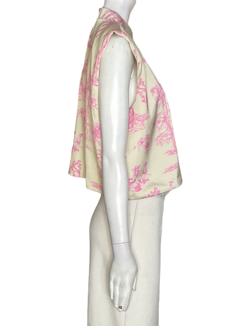 Blusa San Malo Mangas Cuello v Beige - Talla L