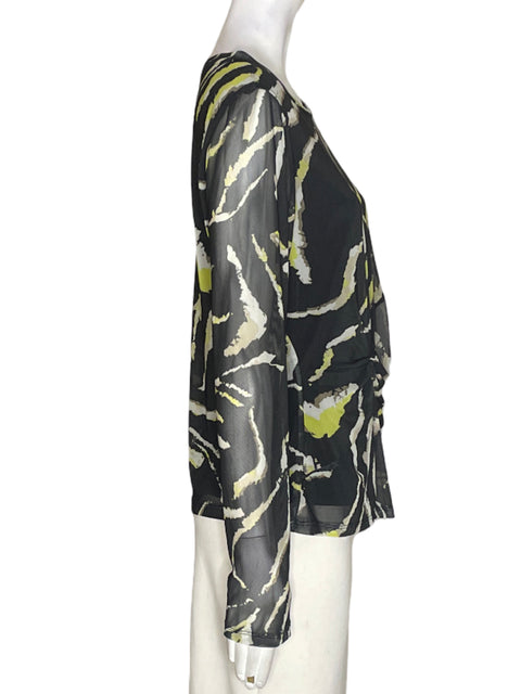 Blusa Dkny Estampado Transparente Verde - Talla XL