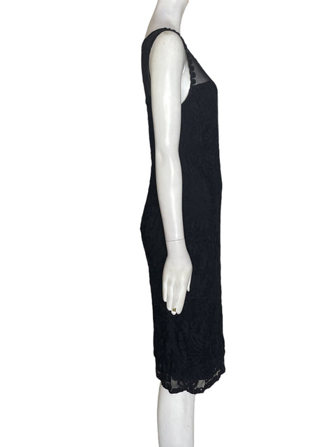 Vestido Marina Suelto Sin mangas Negro - Talla 8