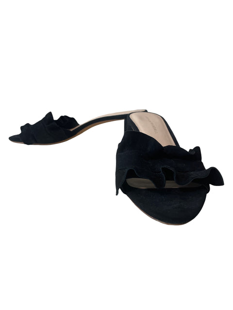 Zapato Loeffler Randall Punta abierta Tacón medio Negro - Talla 8