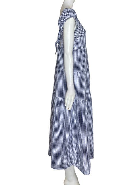 Vestido Old Navy Maxi Cuadros Azul - Talla S