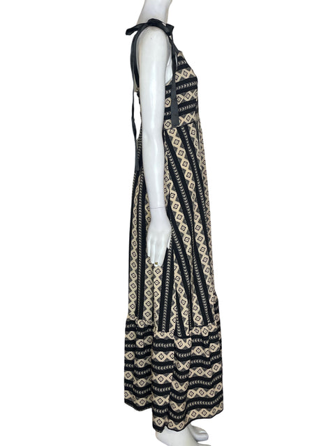 Vestido Tesoro Tps Rayas Maxi Beige - Talla S