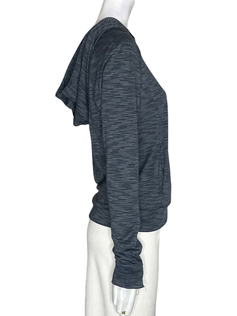 Abrigo Yoga Capucha Zipper Azul - Talla S