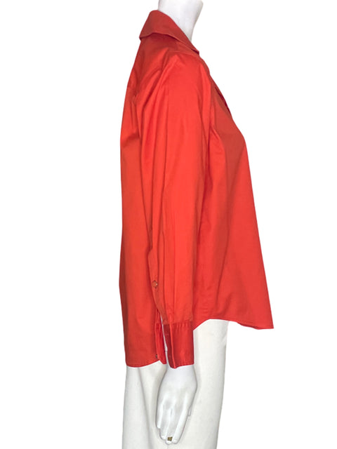 Camisa Studio F de Algodón Manga larga Botones Naranja - Talla S