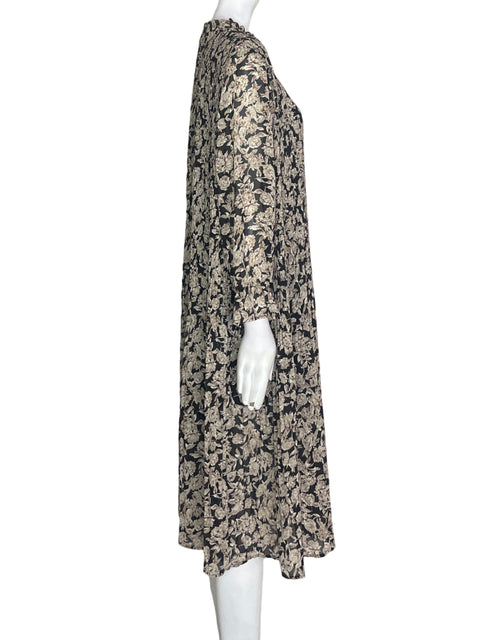 Vestido Tesoro Tps Midi Manga larga Beige - Talla S