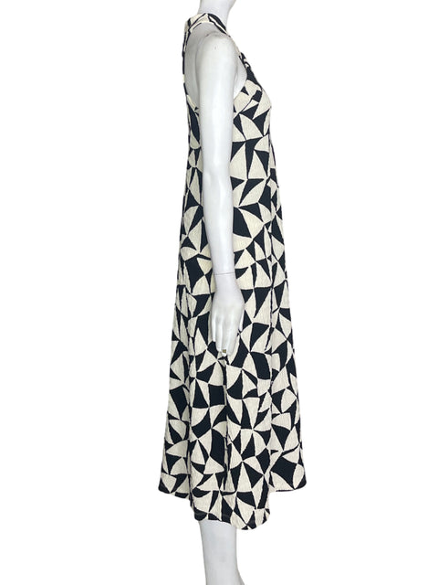 Vestido Sfera Collection Estampado Halter Blanco - Talla S