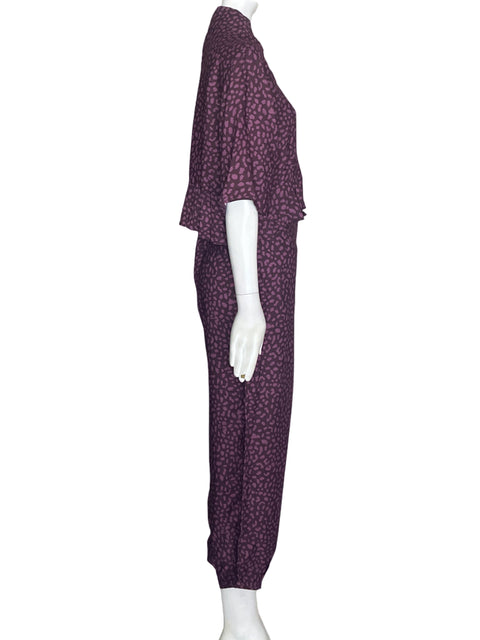 Conjunto Isy Blusa/pantalon Ruchas Morado - Talla M