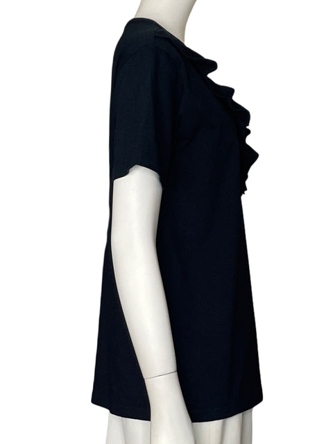Blusa Miu Miu de Algodón Vuelos Liso Azul - Talla L