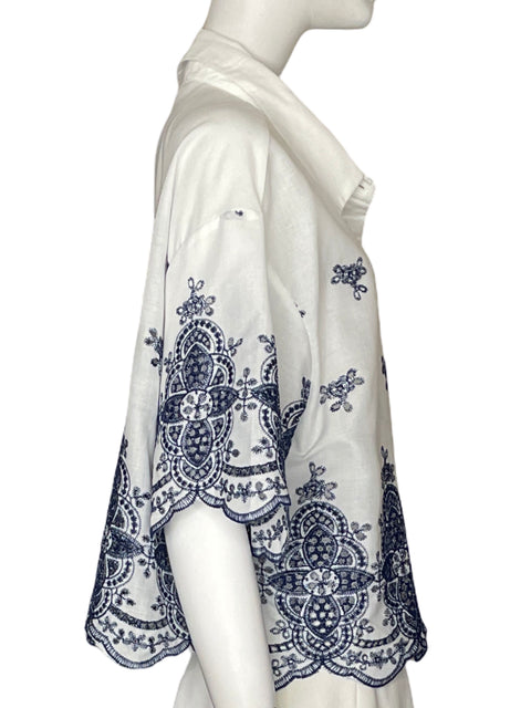 Camisa Tesoro Tps Bordado Azul - Talla M