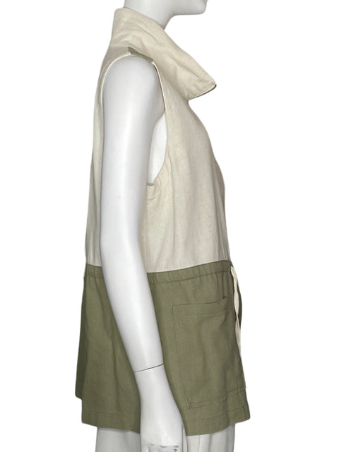 Chaleco Hen & Thread de Viscosa Verde - Talla M