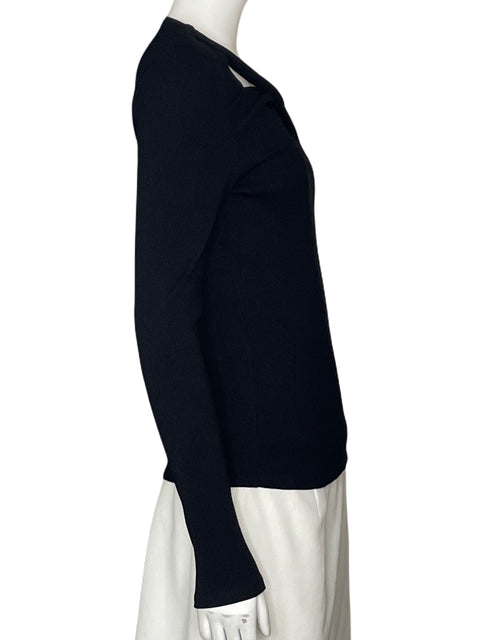 Top Massimo Dutti de Viscosa Negro - Talla M