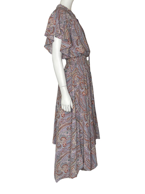 Vestido Bishop And Young Midi Rosado - Talla M