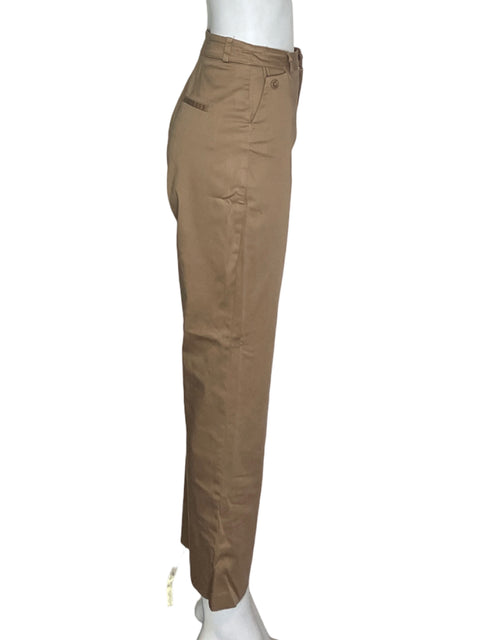Pantalón Massimo Dutti de Algodón Bolsillo Recto Marrón - Talla 40