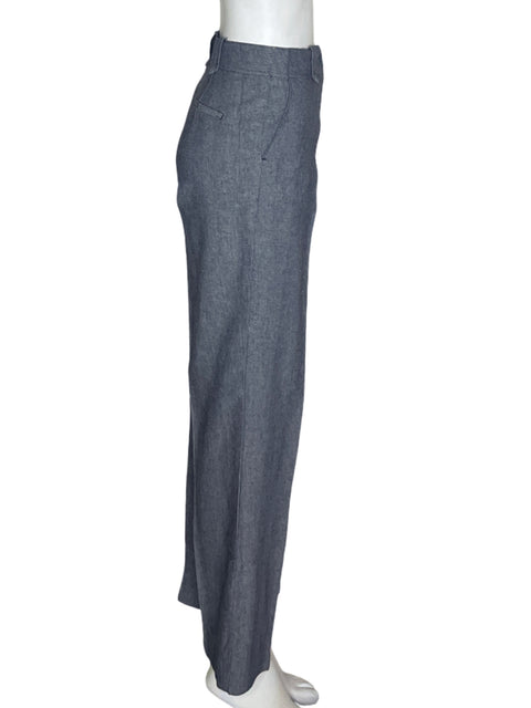 Pantalón Zara Recto Wide-leg Gris - Talla M