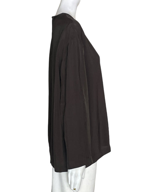 Blusa Zara Suelto Manga larga Marrón - Talla M