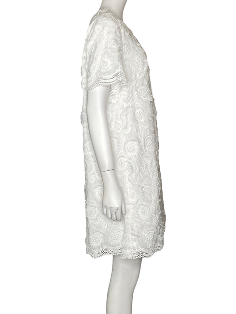 Vestido Zara de Viscosa Mini Encaje Blanco - Talla XL