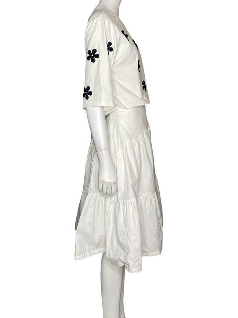 Conjunto Udel de Algodón Bordado Blanco - Talla XL