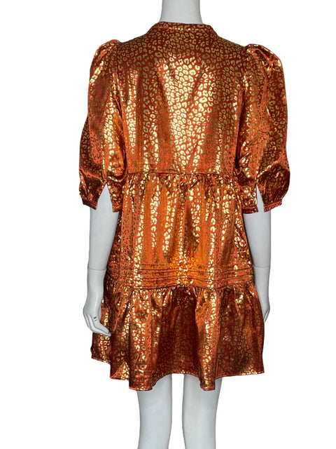 Vestido Tcec Mini Metalizado Dorado - Talla M