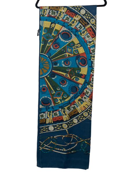 Bufanda Pasarella Estampado Grande Azul - Talla U