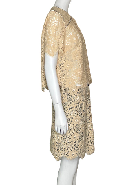 Conjunto Sandro Bordado Rosado - Talla XS