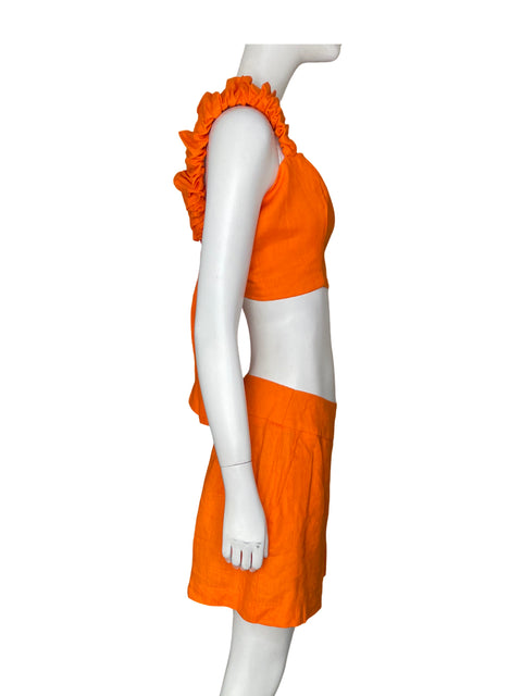 Conjunto Vtch de Lino Liso Naranja - Talla M