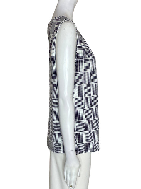 Blusa Calvin Klein Cuadros Sin mangas Gris - Talla XL