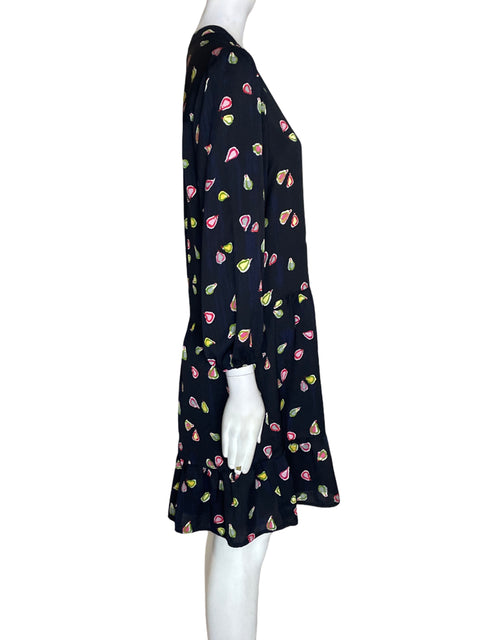Vestido Nic+zoe Estampado Abullonado Negro - Talla XS