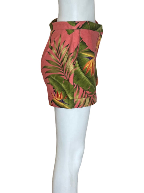 Short Atelier Crump Estampado Hojas Naranja - Talla M