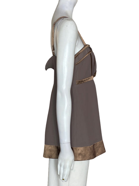 Blusa Niche Tiras Pedreria Marrón - Talla M