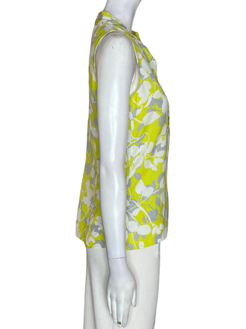 Camisa Banana Republic Sin mangas Estampado Verde - Talla XXS