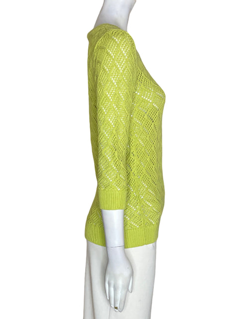 Blusa Ann Taylor de Seda Tejido Manga larga Verde - Talla XS