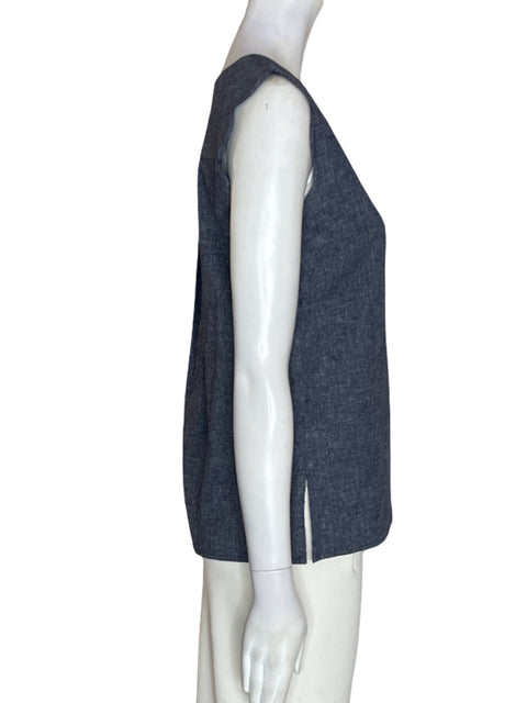 Blusa Ann Taylor Ruchas Sin mangas Negro - Talla XS