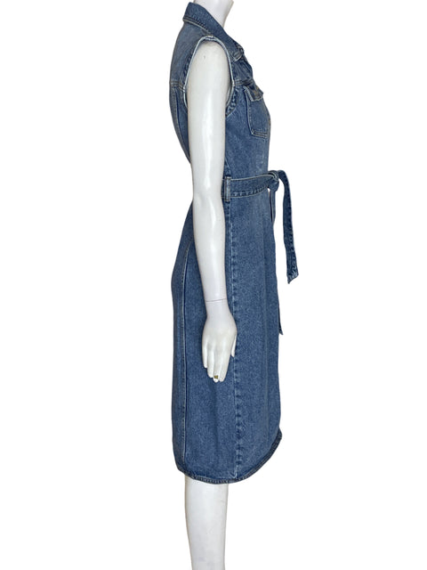 Vestido Zara Fajon Sin mangas Azul - Talla XS