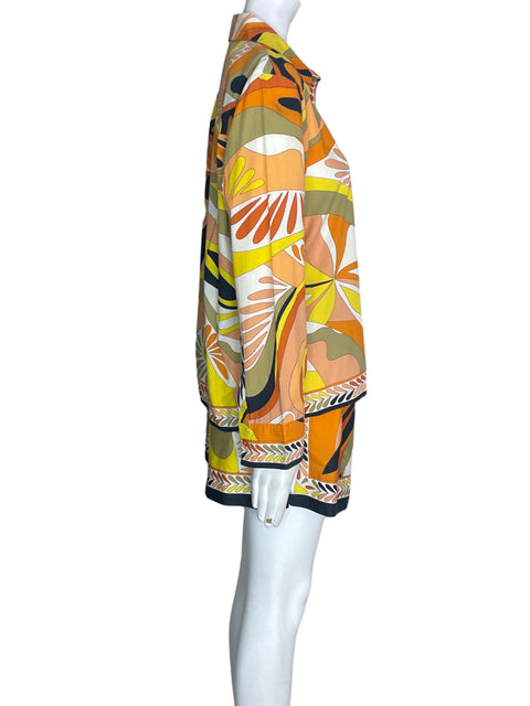 Conjunto Zara de Algodón Estampado Short/blusa Naranja - Talla M