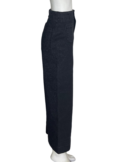 Pantalón Maeve Recto Wide-leg Negro - Talla 27