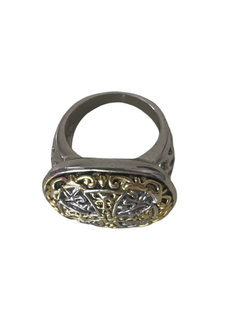Anillo Tesoro Tps Cruz Konstantino Acero inoxidable Plateado - Talla U