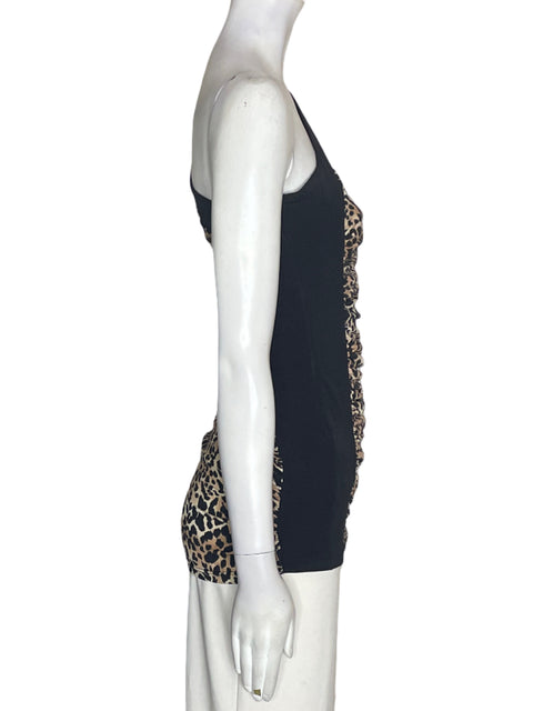 Blusa Banana Monkey Animal print Oneshoulders Marrón - Talla S