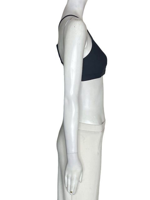 Top Alo Yoga Crop Cruzado Negro - Talla M
